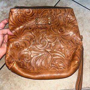 Patricia Nash Valerie Leather
Fold-over Wristlet Tooled